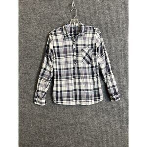 Kuhl Spektra Womens Plaid Popover Shirt Blue Outdoor Size Small Style 8316